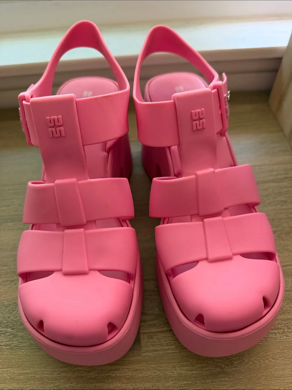 Pink Platform Jelly Sandals Melissa, Lulu Platform